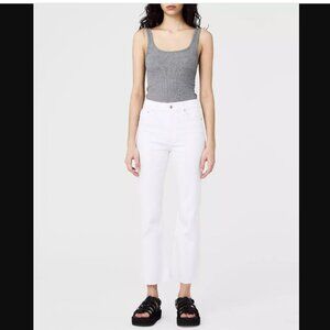 Rag & Bone Nina White High Rise Ankle Flare Denim Jeans Stretch 28 NEW NWT